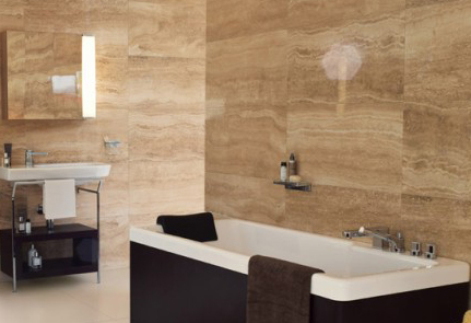 Pavimenti in travertino, rivestimenti in travertino marmo, scale ... Bagno in marmo